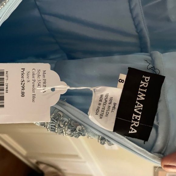 Homecoming Dress - Beaded, Short, Powder Blue - Picture 4 of 8